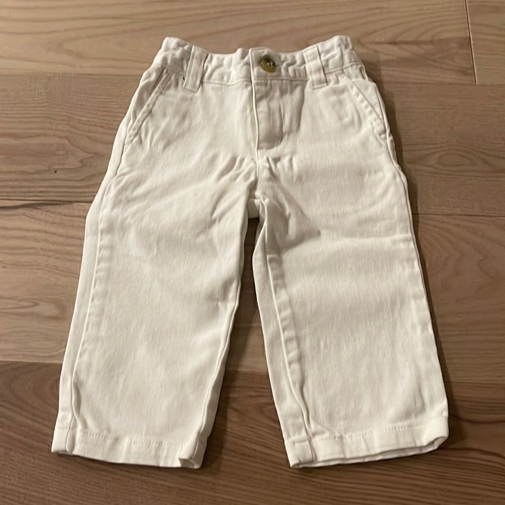 Janie and Jack White Khaki Pants 12-18 months
